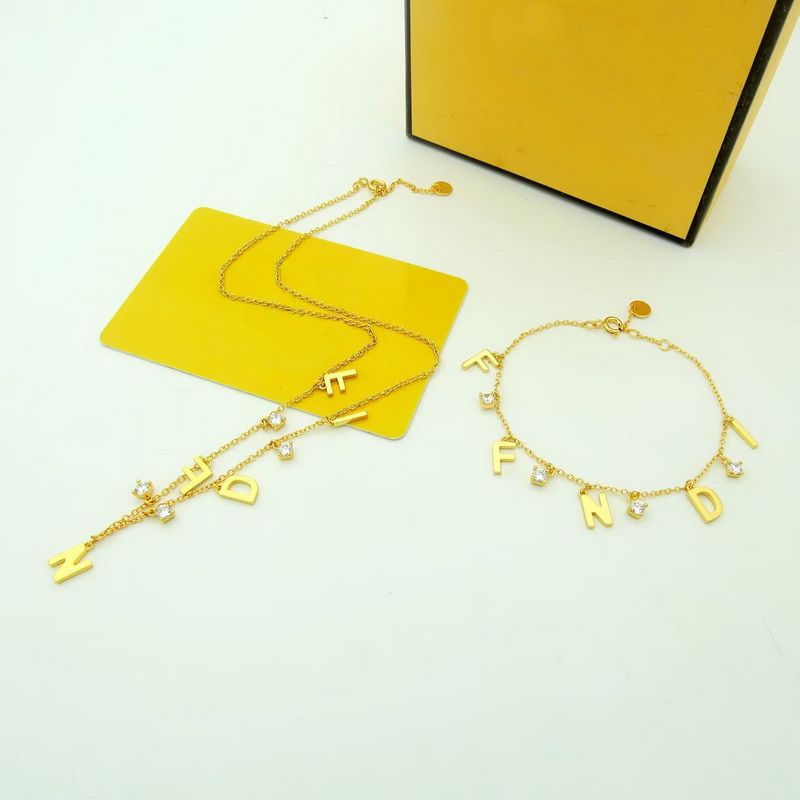 Ожерелье + браслет / желтое золото