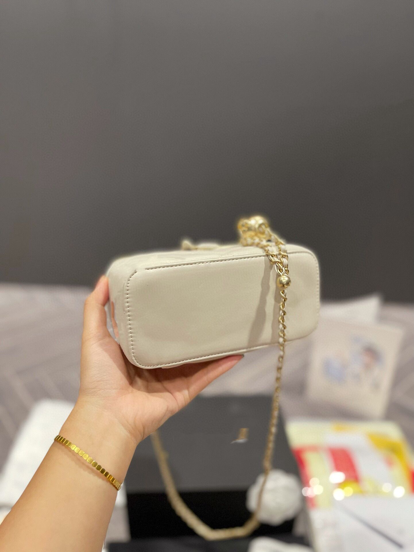 Small Vanity Case Bag With Chain Women Designer Mini WOC Box