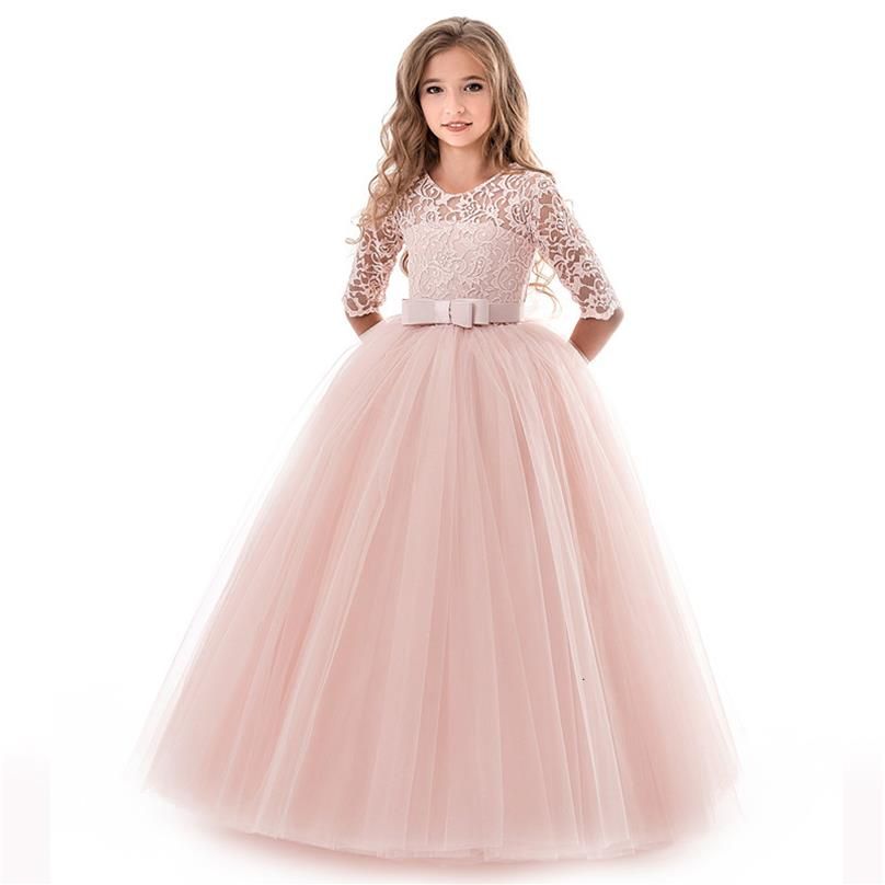 Nuevo vestidos para niños Fation para niñas Disfraz de boda de encaje  princesa 11 12 13