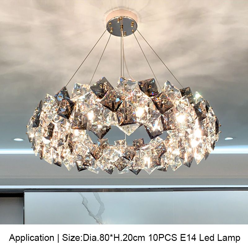 Dia.80 cm E14 Lampe warmes weißes 3000k schwarz