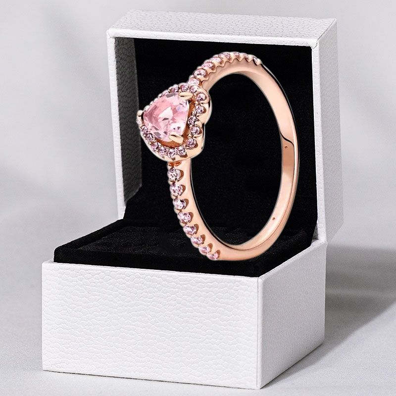 anel rosa + caixa