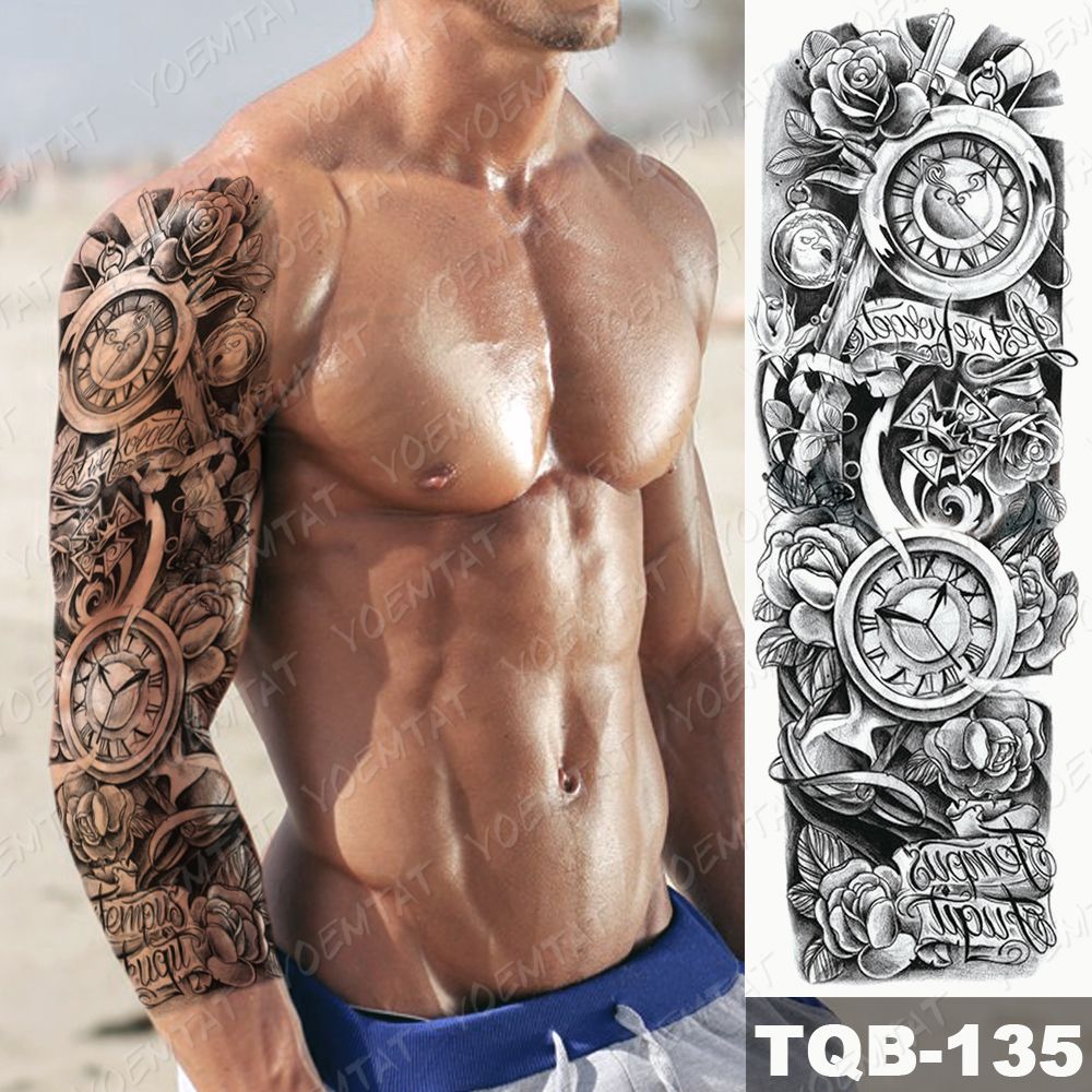 Cross Lion Waterproof Temporary Tattoo Sticker Fake Tatoo Body Art Arm Men  Women