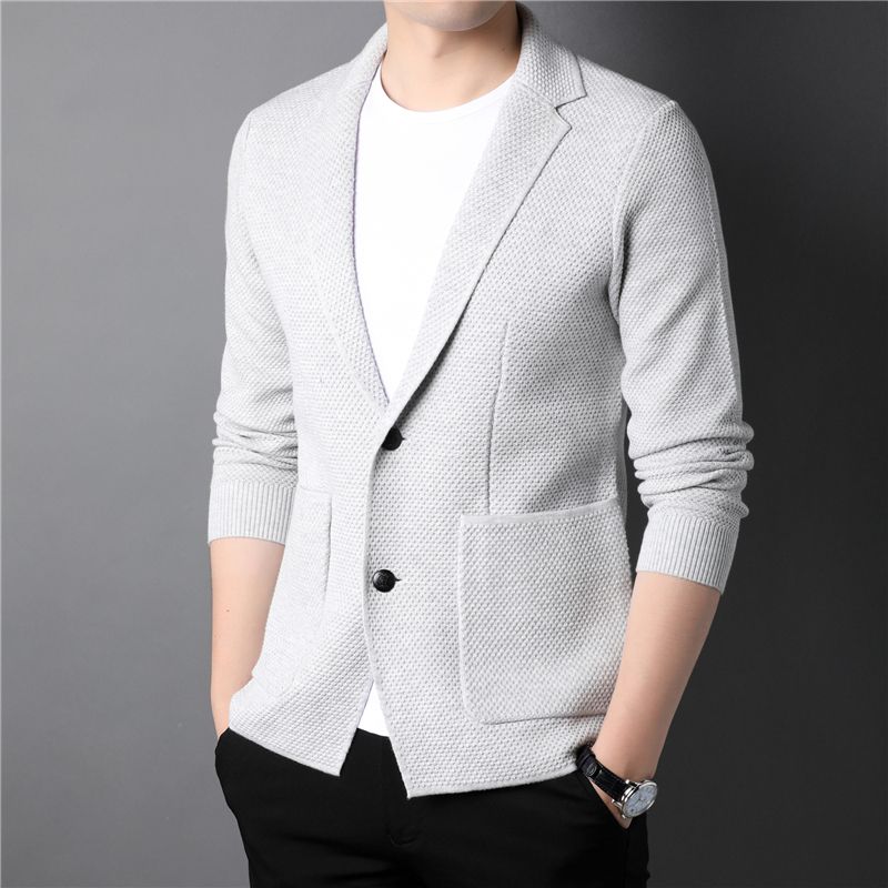 Mens suit deals cardigan
