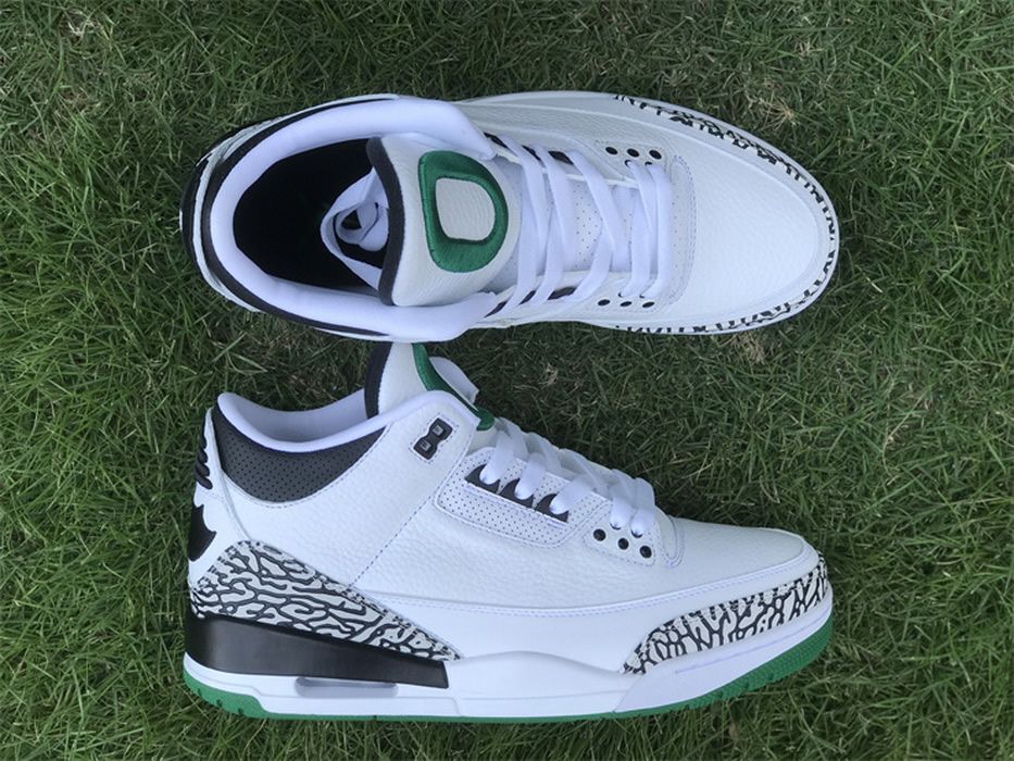Shoes Authentic Men Jumpman Oregon Ducks Pit Crew White Green