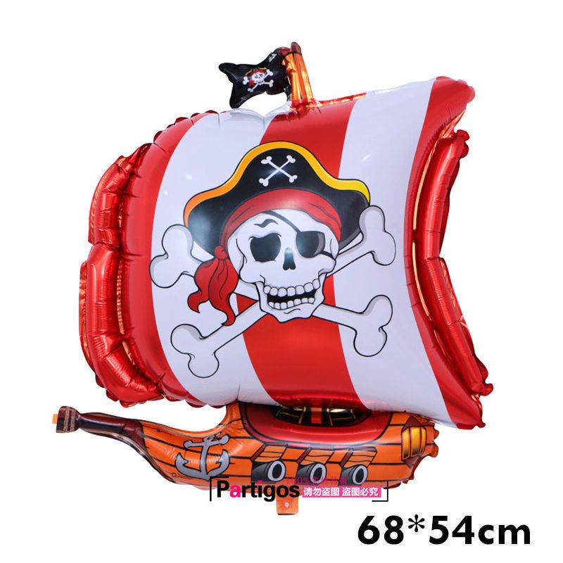 Barco pirata rojo