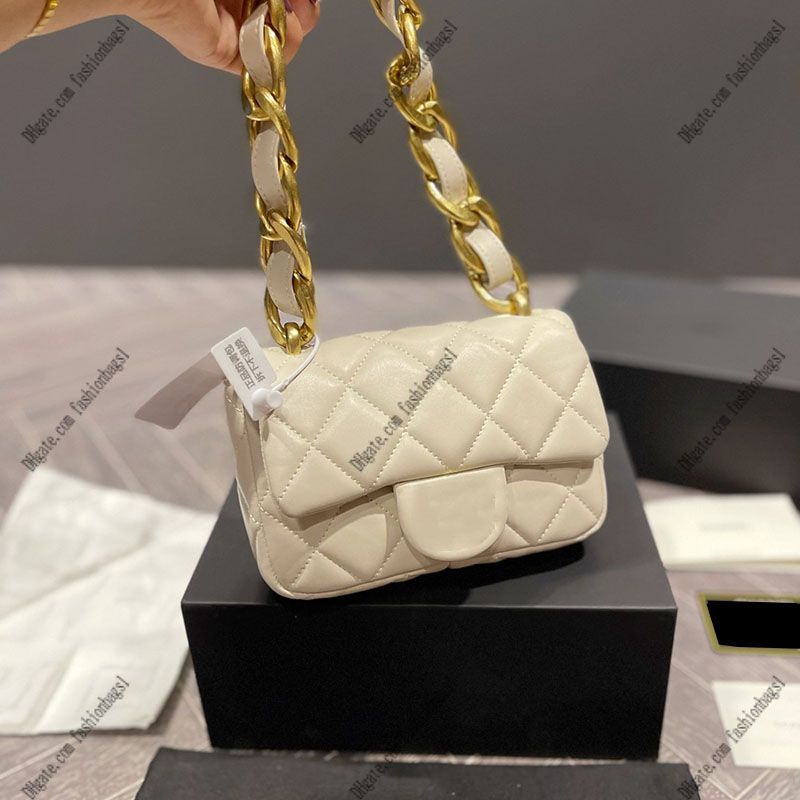 22Ss Women Mini Retro Classic Flap Shoulder Bag Diamond Lattice Leather  Quilted Thick Gold Chain Cross Body Trend Fashion Card Holder Birkin Coin  Purse Key Pouch 18CM From Fashionbags1, $110.37