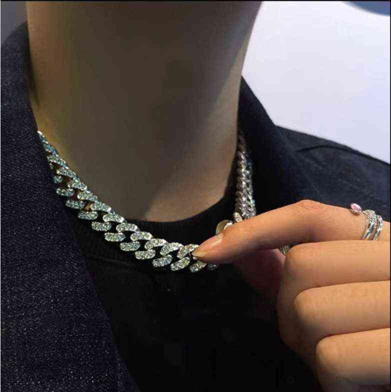 Алмазное ожерелье, длиной 50 см, мужчины № 039; S Med