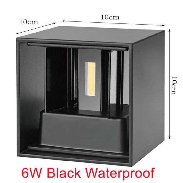 6W schwarz wasserdicht warmweiß