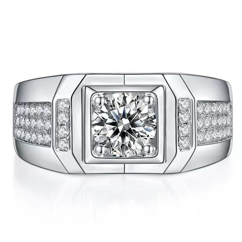 Moissanite Platinum Plated