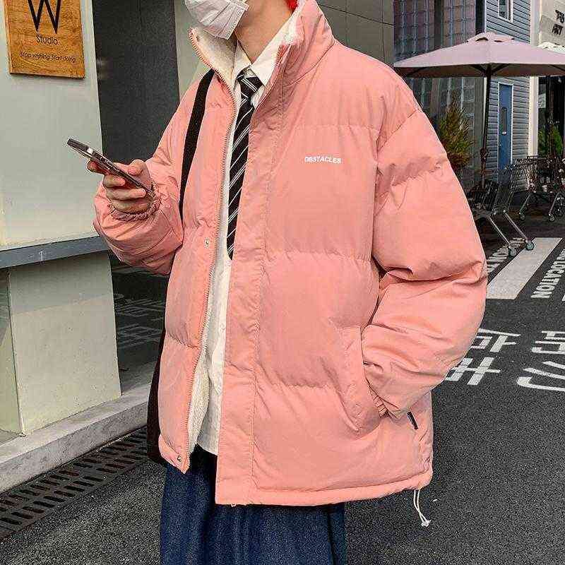 roze fleece parka's