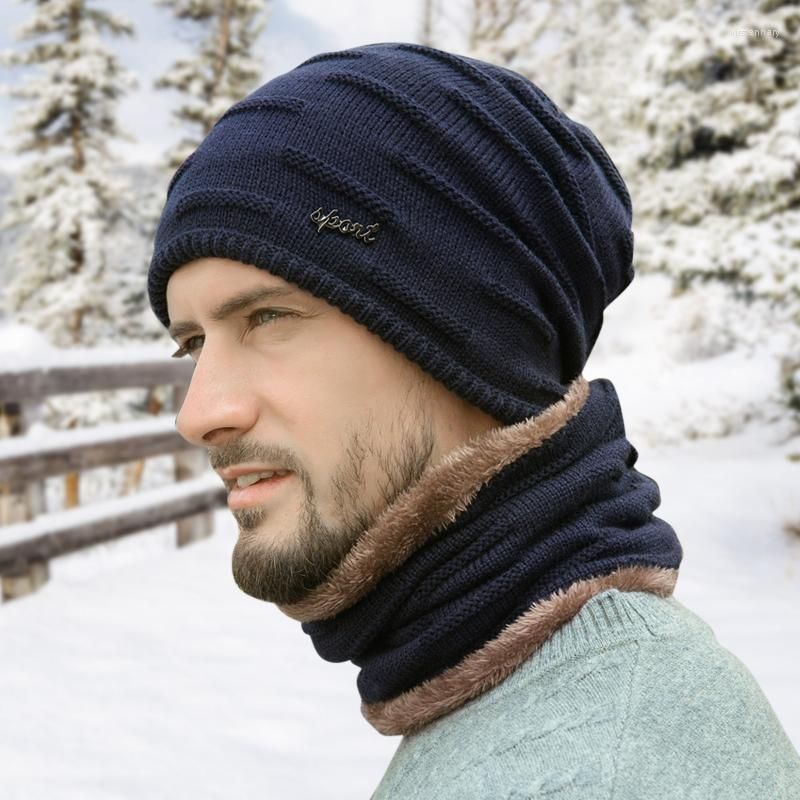 para sombreros de lana de invierno para hombres para hombres calientes de cuero