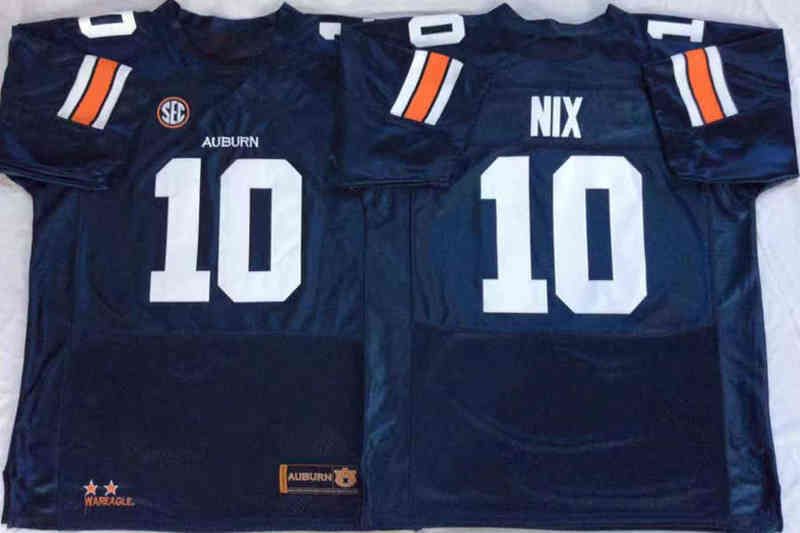 10 Bo Nix Navy Jersey