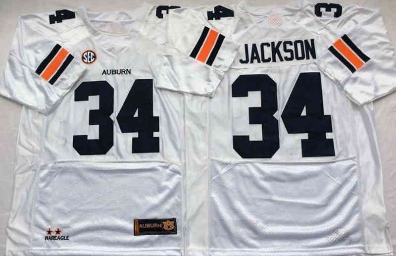 34 Bo Jackson White Jersey