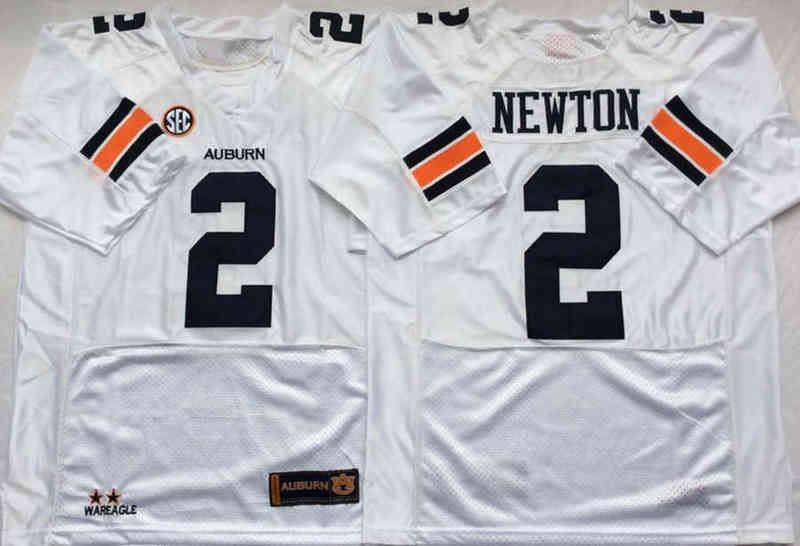 2 Cameron Newton White Jersey