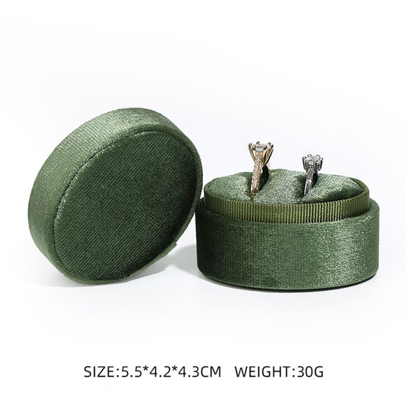 double ring box grass green