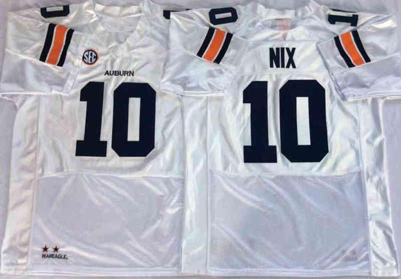 10 Bo Nix White Jersey