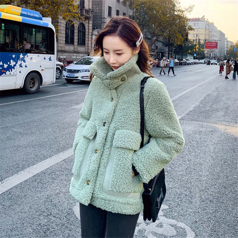 Manifiesto Heredero Gángster Mezcla De Lana De Mujeres Moda Coreana Chaqueta Gruesa 2023 Cazón De Pelaje  De Piel De Oveja De Invierno Cálido Traf 221130 De 22,2 € | DHgate