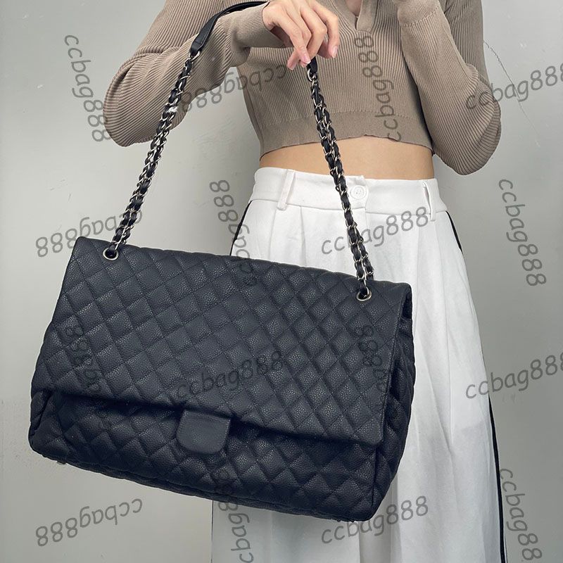 Chanel Metallic Grey Quilted Leather Large XXL Flap Shoulder Bag Chanel