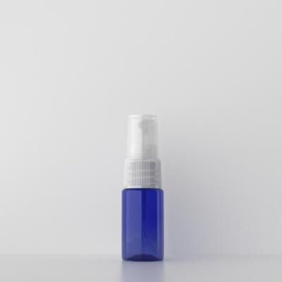 Blauwe flessen + transparante dop
