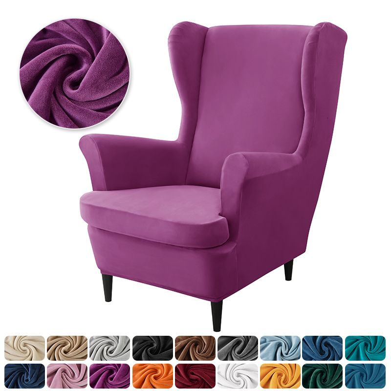 Couverture de chaise violette