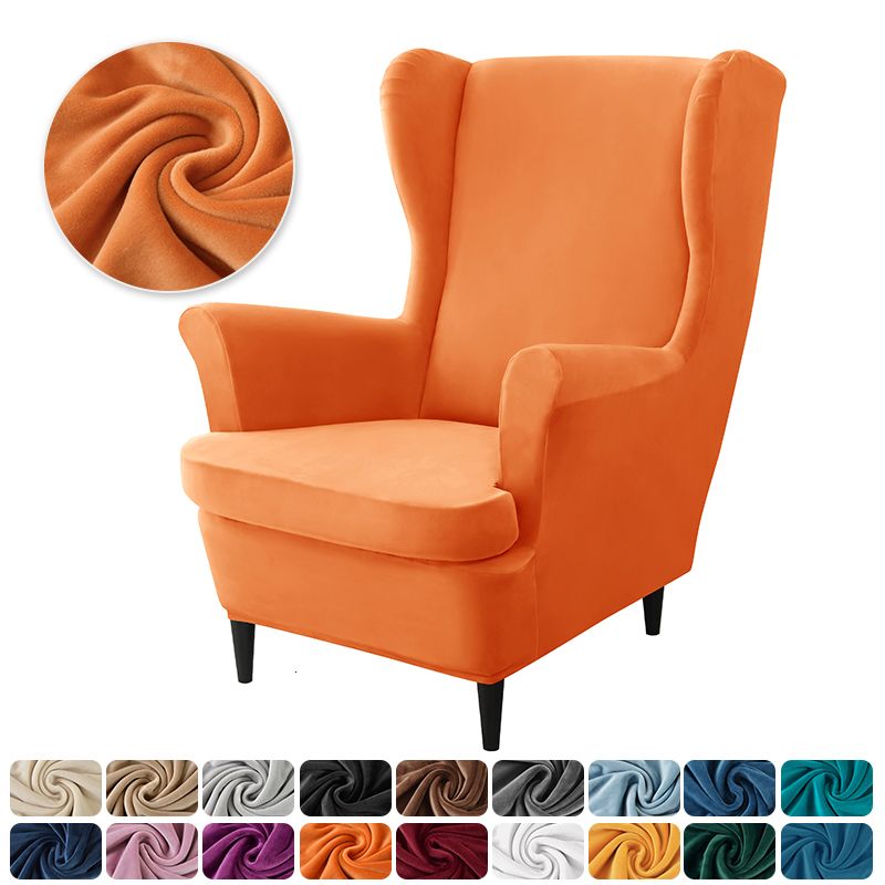 Couverture de chaise orange