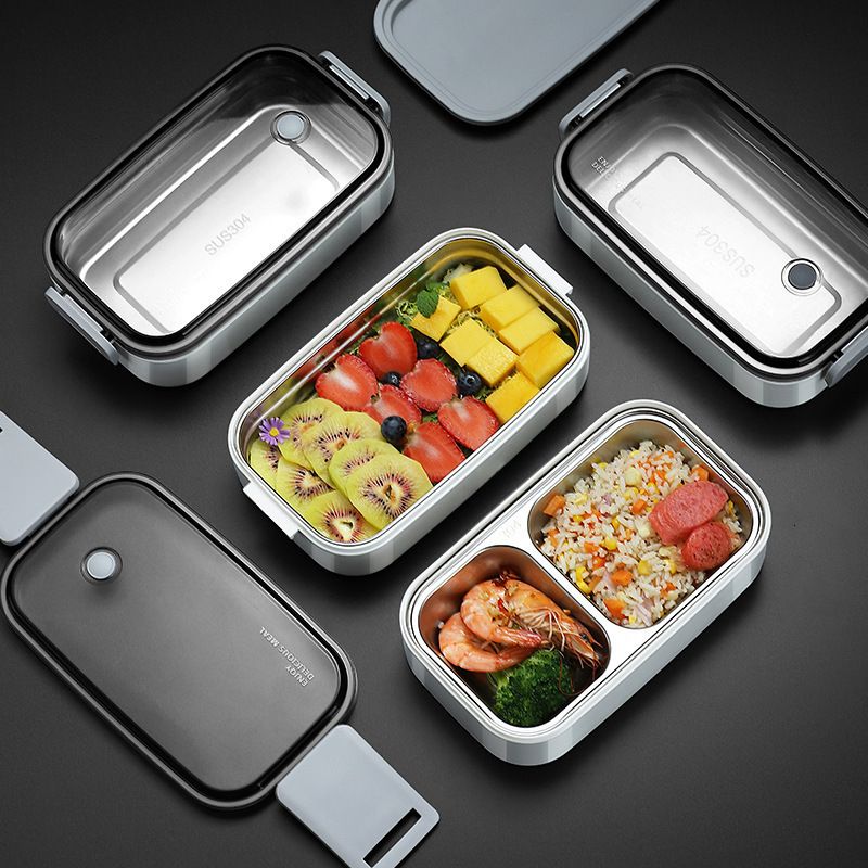 304 Stainless Steel Lunch Box For Adults Kids Snack Storage