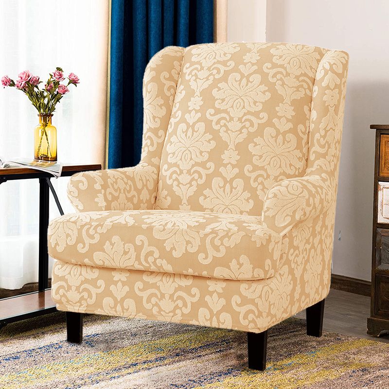 Khaki Wing Chair Cover