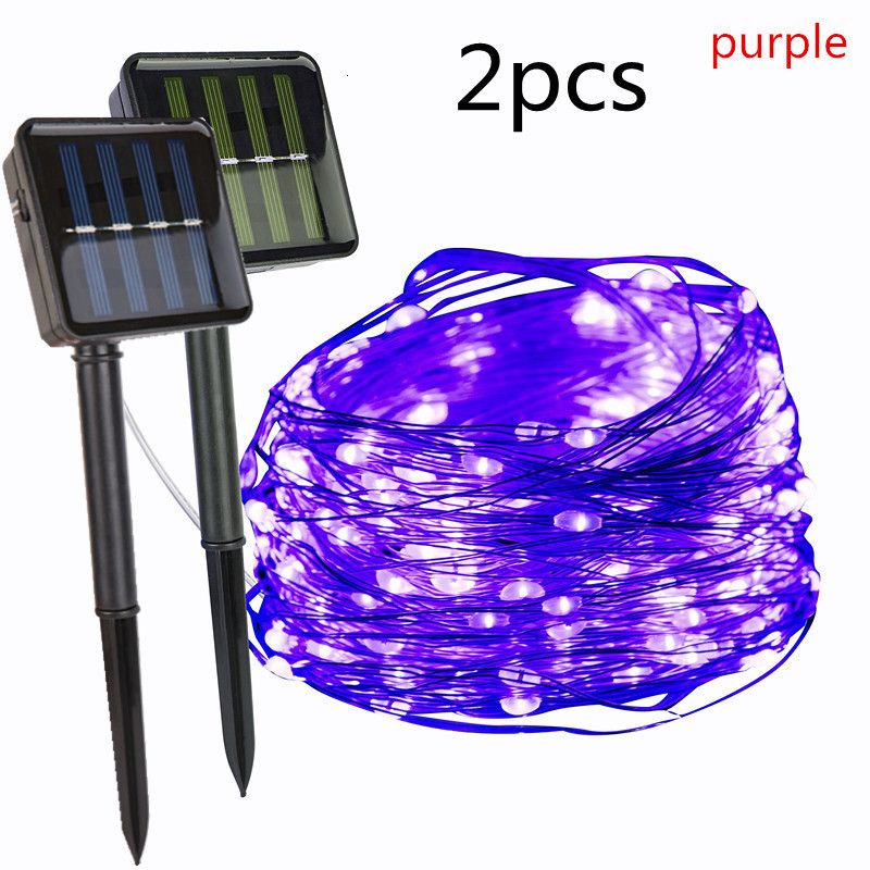 2pcs violet-10m 100 leled