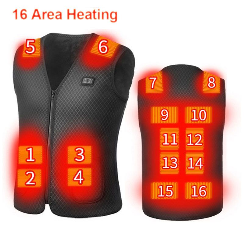 16 areas heated vest