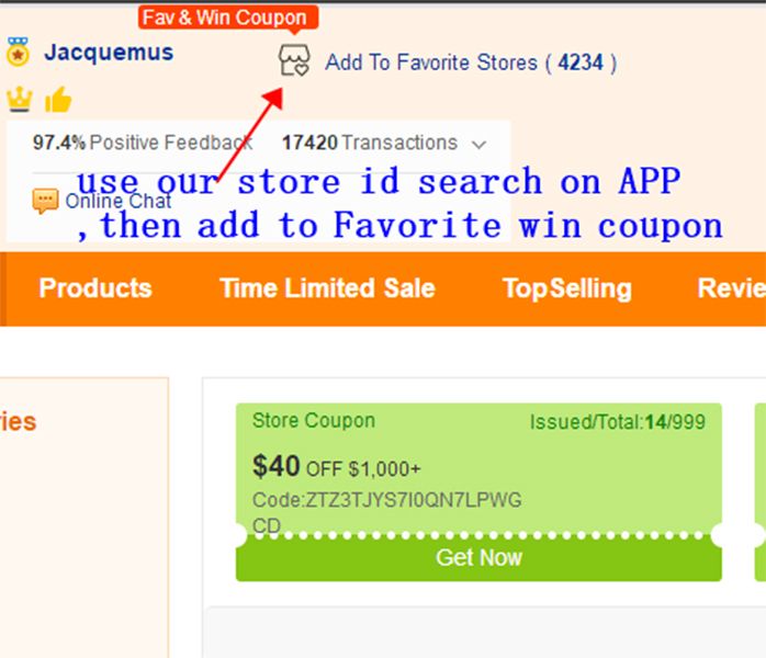 add store to favorite win coupon