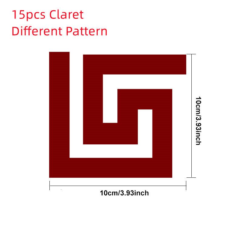 15pcs Claret 10x10