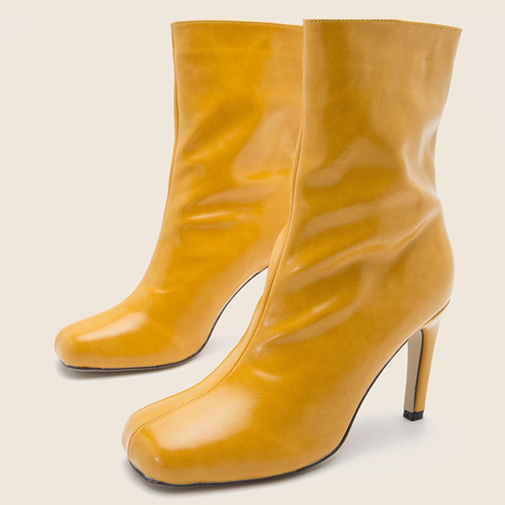 Bottes de cheville jaune