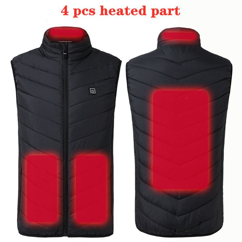 black 4 pcs heated