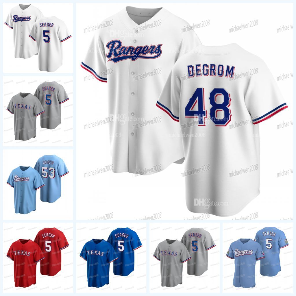 48 Jacob DeGrom Texas Jersey Corey Seager Ranger Nolan Ryan Marcus