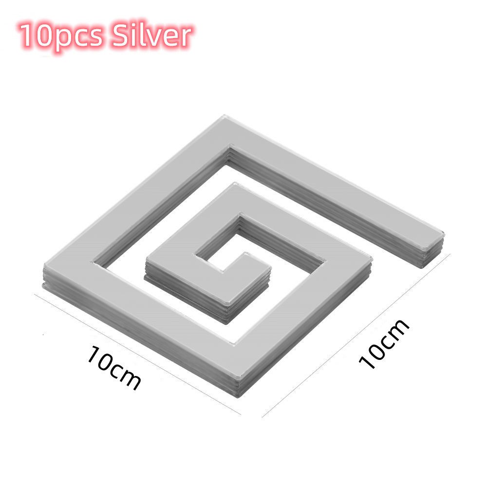 10pcs Silver 10x10