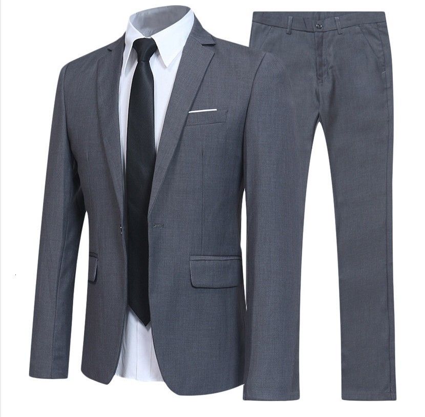 silvery 2-piece suit