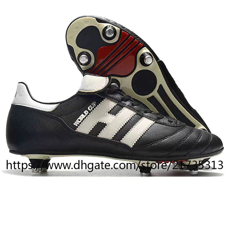 cráter Tareas del hogar mero Botas de fútbol Copa Mundial SG Sho Shoes Firma Ground Outdoor Spikes Cuero  suave Blanco Entrenamiento