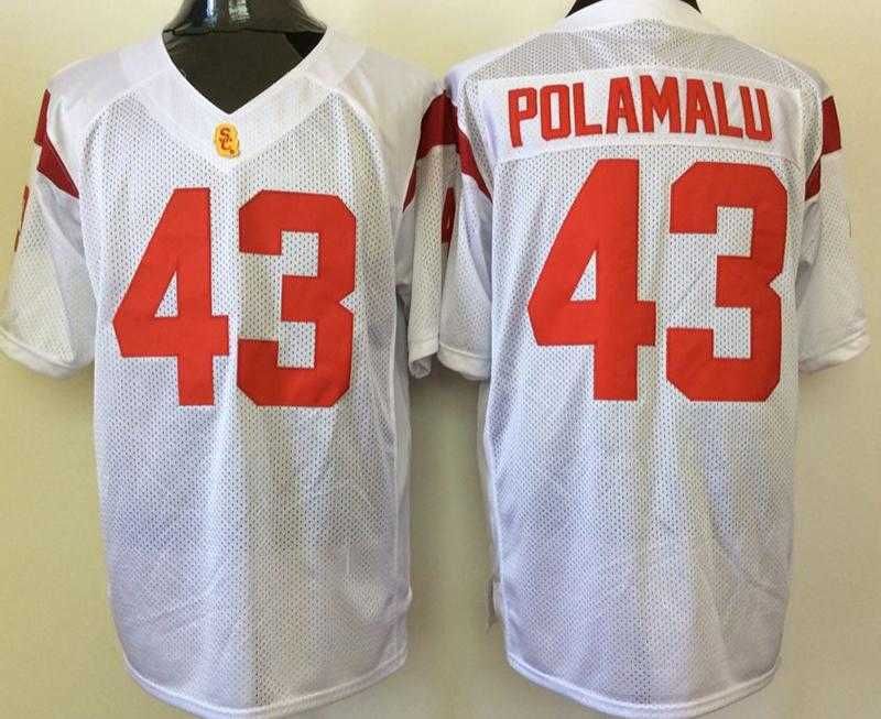 43 Troy Polamalu White Jersey