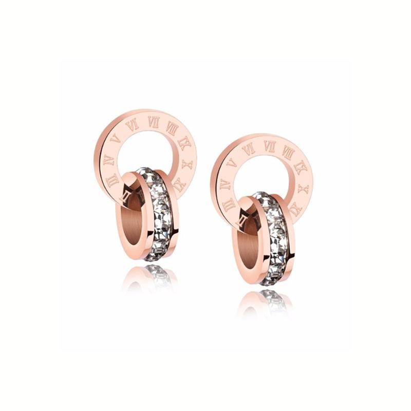 Pendientes de oro rosa