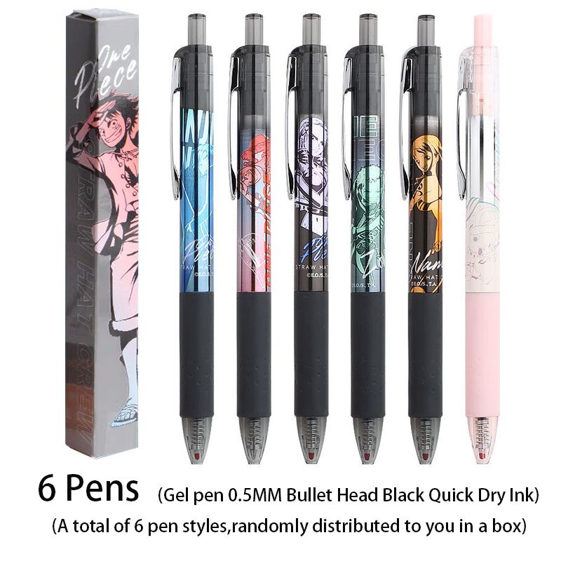 6 Pens 0.5mm Black China