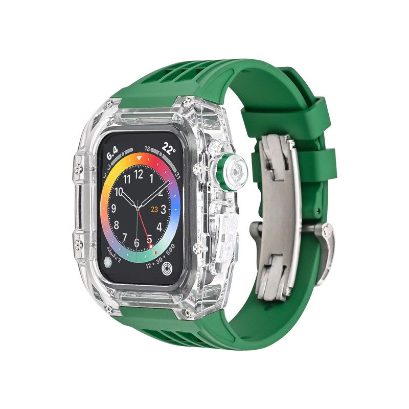 Clear Case+Green Band