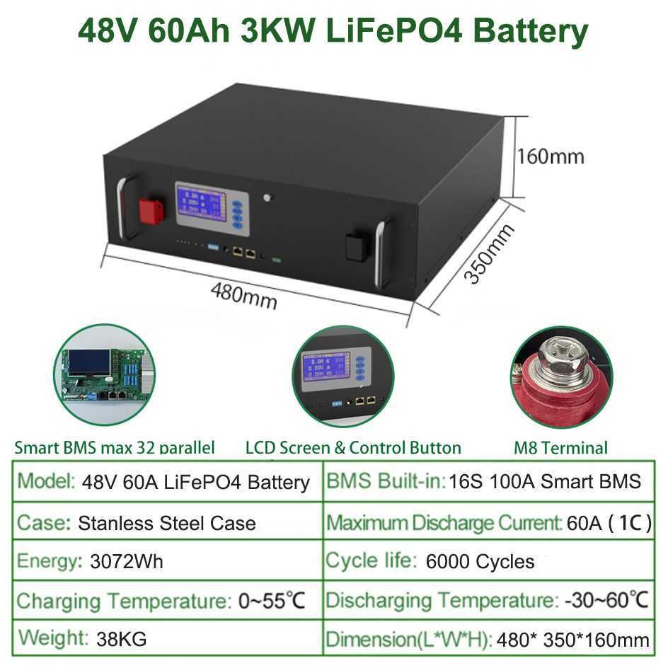 48V 60AH 5120WH