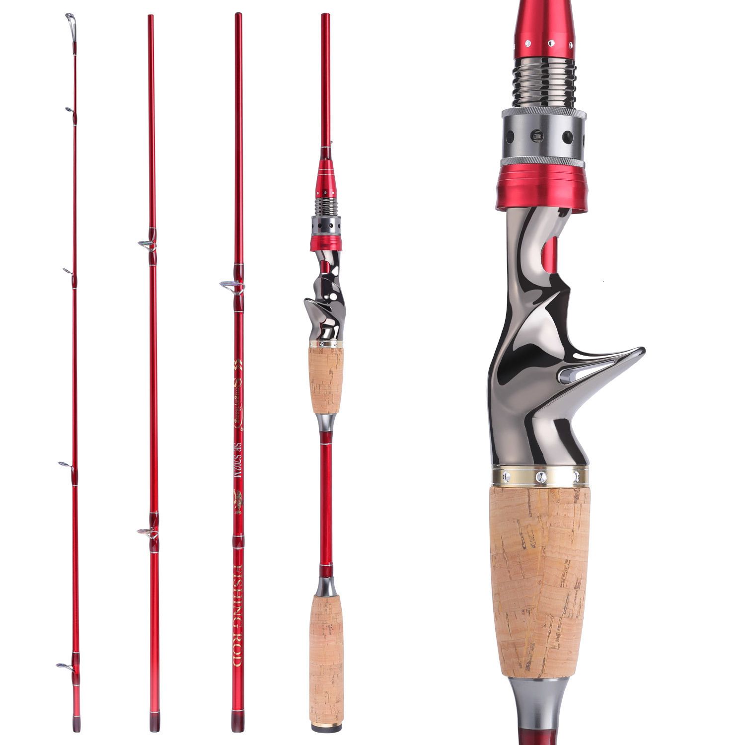 Red Casting Rod-2.4 m