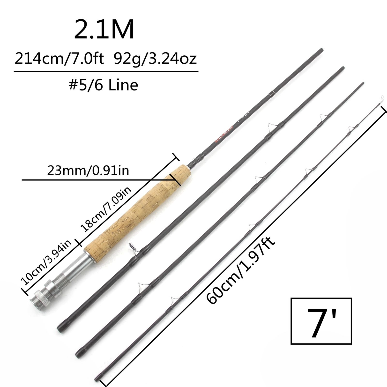 2.1m (7ft) Rod