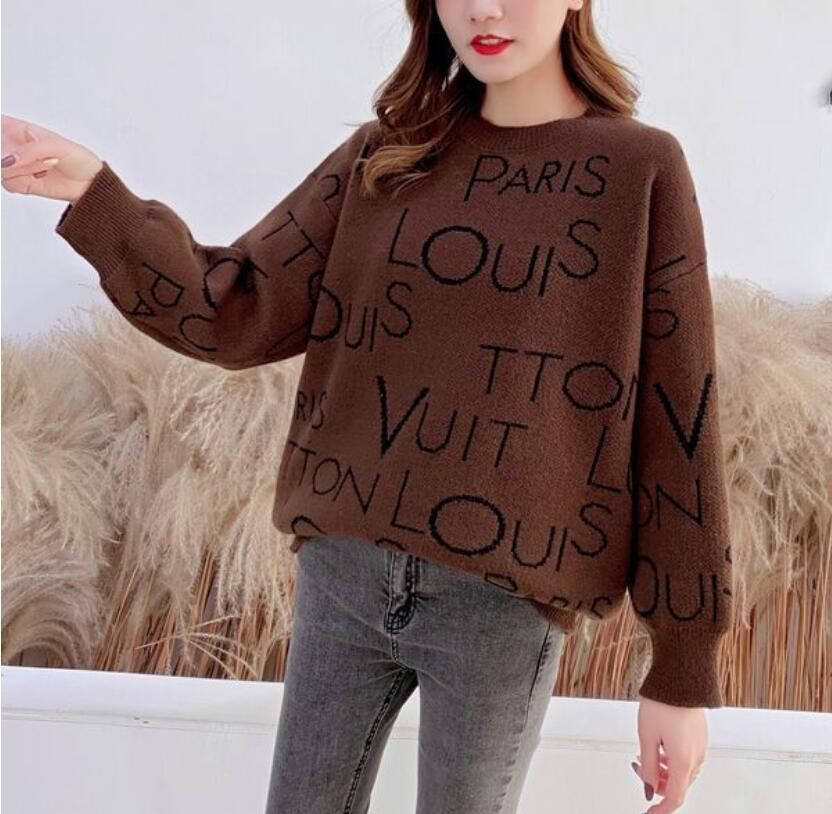 Womens Sweater For Designer Casual Knit Contrast Color Long Sleeved Fashion  Classic Ladies Collar Cotton Coat From Taishan5678, $30.2