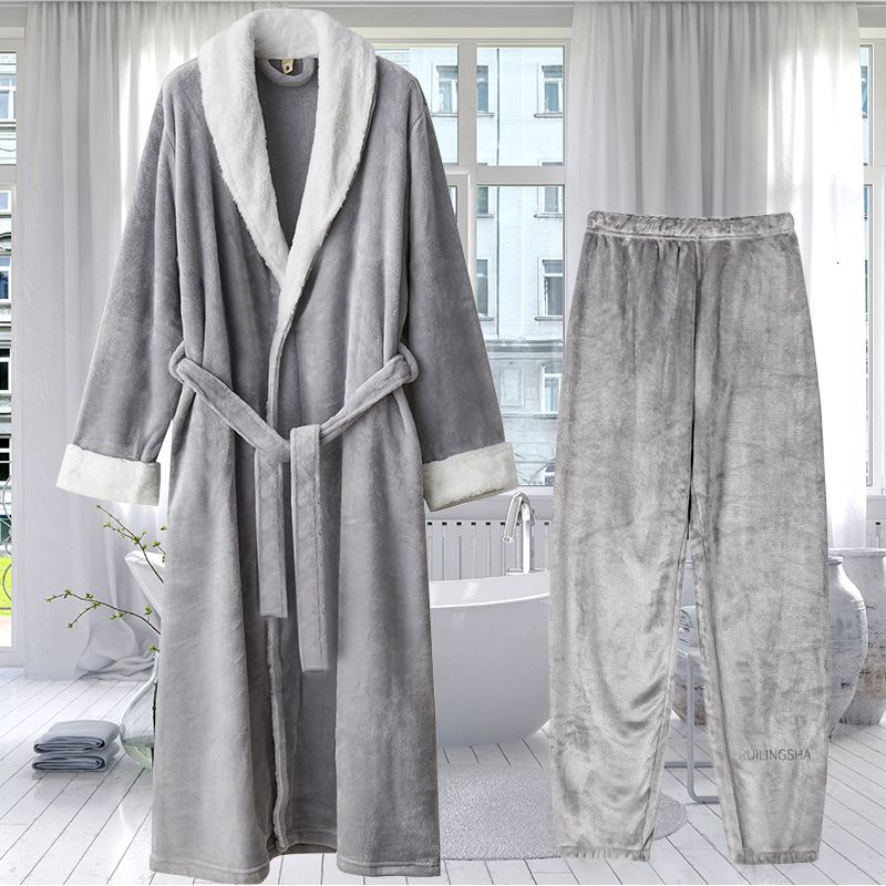 grey fur robe pant