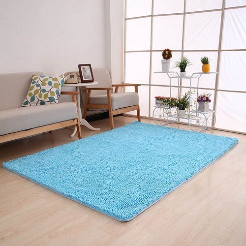 Tapis bleu ciel