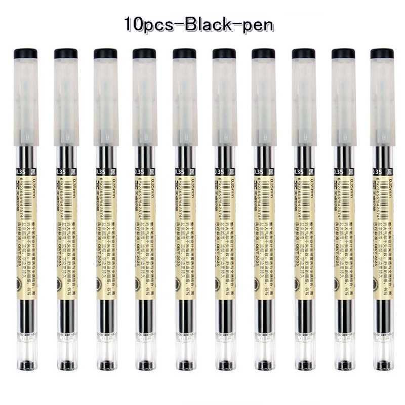 10pcs-noir-stylo