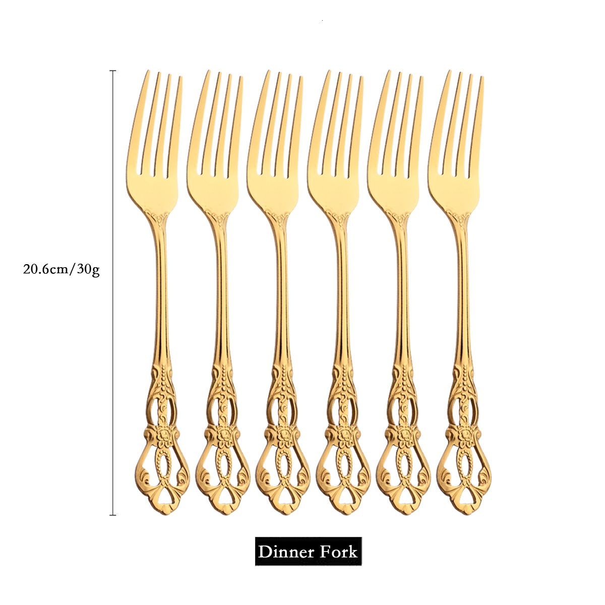 6PCS Dinner Fork