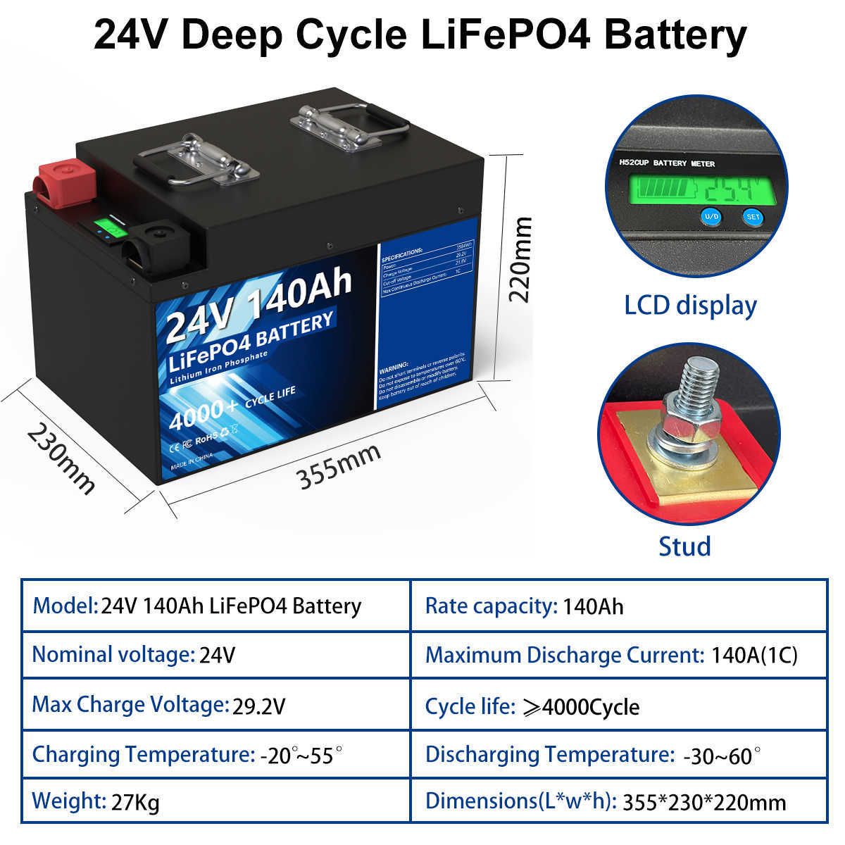 24V 140AH